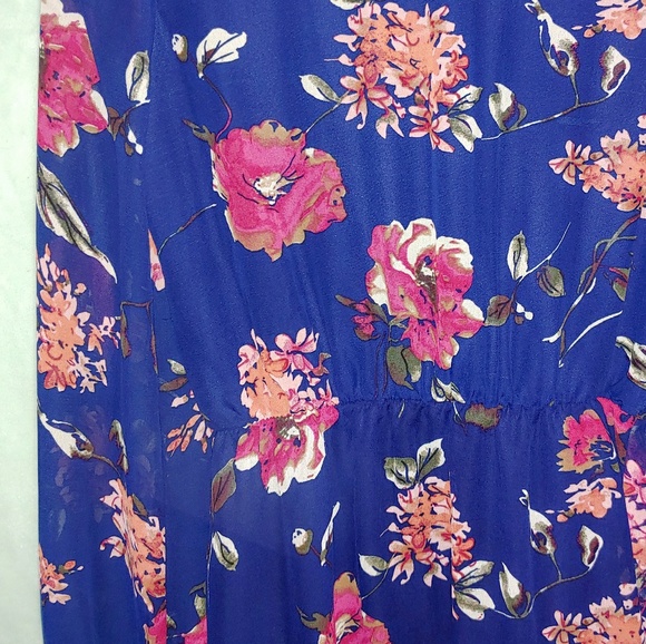 Used Lulu's Longsleeve Floral Print Dress - Picture 5 of 8